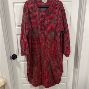 Gokeys of St. Paul Minnesota vintage plaid nightgown large